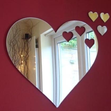 Hearts out of Heart Mirror 12cm